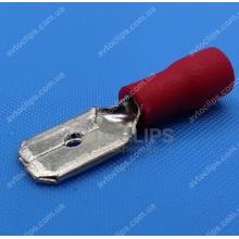 MDD 1,25-250 Клемма 6,3 мм. штырьевая (папа) в изоляции красная MDD 1,25-250 Клемма 6,3 мм. штырьевая (папа) в изоляции красная