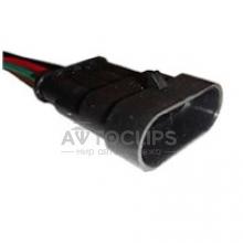 RP168 Разъем 4-к штырьевой влагозащищенный серии 1,5мм аналог AMP TE 282106-1 серии SuperSeaL 1,5 с проводом RP168 Разъем 4-к штырьевой влагозащищенный серии 1,5мм аналог AMP TE 282106-1 серии SuperSeaL 1,5 с проводом