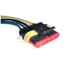 RP163 Разъем 5-к гнездовой влагозащищенный серии 1,5мм AMP TE 282089-1 серии SuperSeaL 1,5 для жгута форсунок ГАЗ с проводом RP163 Разъем 5-к гнездовой влагозащищенный серии 1,5мм AMP TE 282089-1 серии SuperSeaL 1,5 для жгута форсунок ГАЗ с проводом