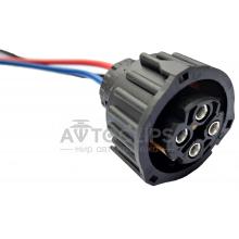 RP223 Разъем 4-контактный заднего фонаря МАЗ байонетный герметичный гнездовой 4-х контактный аналог TE 1-1813099-1 9673251 серии 2.5 для датчика спидометра Камаз Маз Зил Паз Краз Урал для датчика уровня пола с проводом RP223 Разъем 4-контактный заднего фонаря МАЗ байонетный герметичный гнездовой 4-х контактный аналог TE 1-1813099-1 9673251 серии 2.5 для датчика спидометра Камаз Маз Зил Паз Краз Урал для датчика уровня пола с проводом