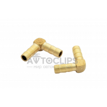 Соединитель латунный угловой 8x8 мм. Соединитель латунный угловой 8x8 мм.