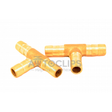 Тройник латунный 10х10 мм. Тройник латунный 10х10 мм.