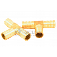 Тройник латунный 14х14 мм. Тройник латунный 14х14 мм.