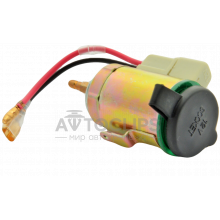 Гнездо прикуривателя метал. с резиновой крышкой + подсветка Гнездо прикуривателя метал. с резиновой крышкой + подсветка