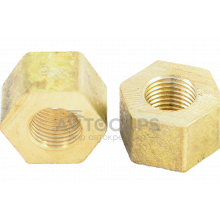 Гайка приемной трубы (латунь) 10х1,0х17 ГАЗ 2401 Гайка приемной трубы (латунь) 10х1,0х17 ГАЗ 2401