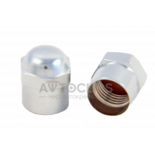 Колпачок золотника метал. хром круглый Колпачок золотника метал. хром круглый